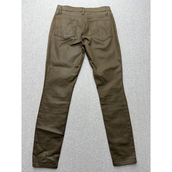 FRAME Jeans Womens 27 Olive‎ Le High Skinny Military Coated High Rise Denim - Picture 14 of 15